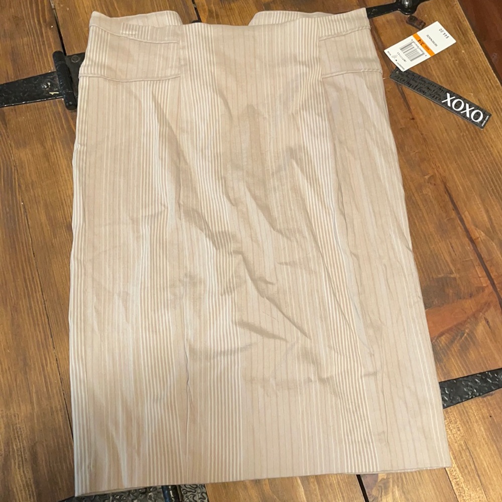 Brand new tan stretchy pencil skirt